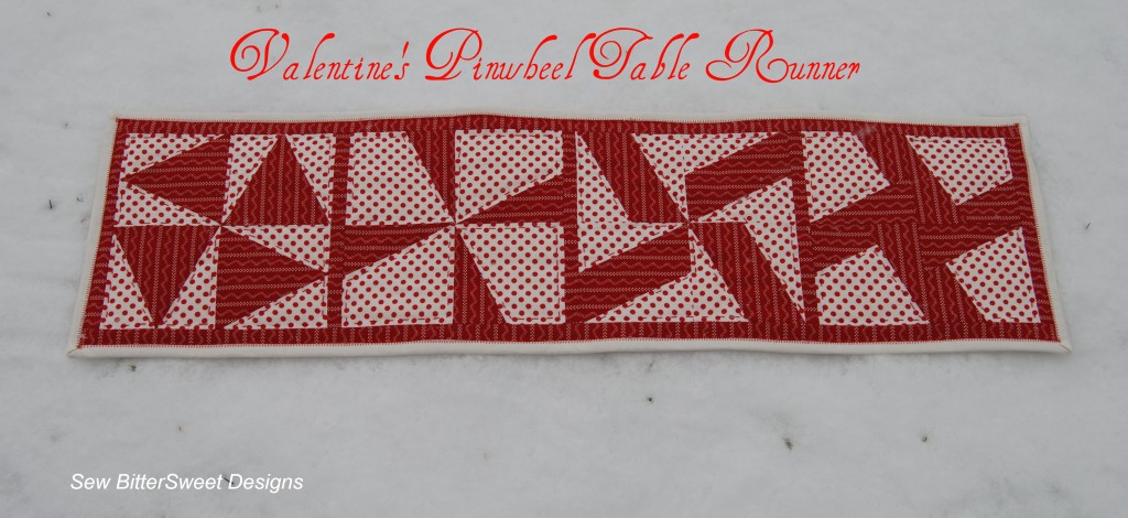 Valentine Pinwheel Table Runner