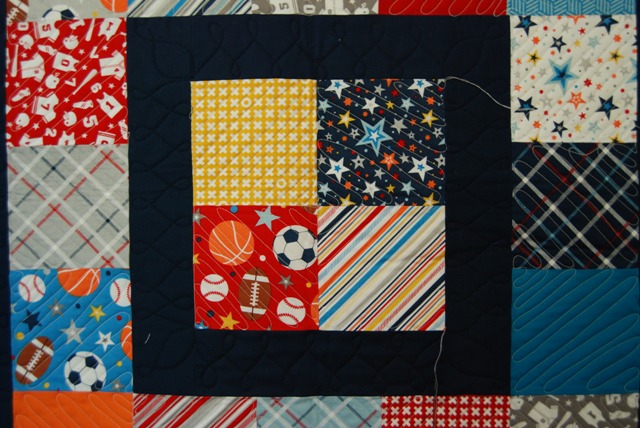 Close up - Baby Boy Customer Quilt - https://www.clone.sewbittersweetdesigns.com
